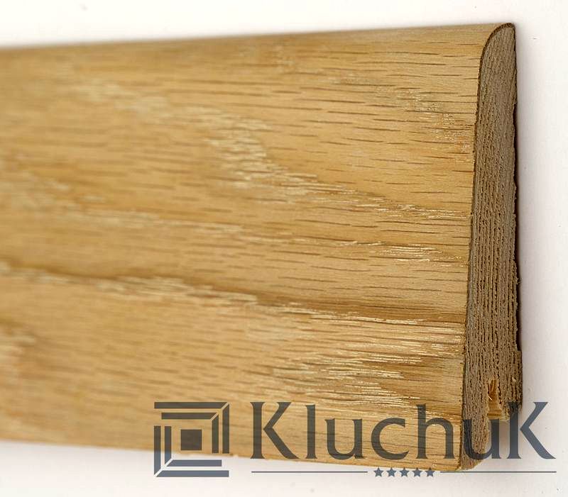 Плінтус дерев'яний Kluchuk Рустик 80 Дуб шліфований, 19х80х2200 мм