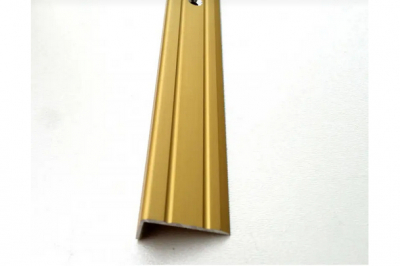 Анодований профіль УЛ120 кутовий, наскрізне кріплення, Розмір 25*10 мм, Довжина 180 см, Колір покриття: Золото