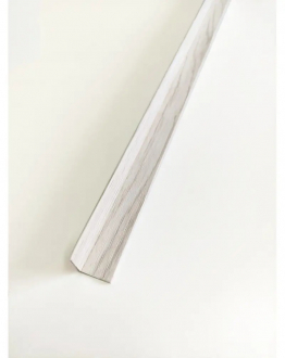 Алюмінієвий декоративний кутовий профіль 20мм*20мм ЛПВ 20 Ясен білий (ламінація) 2.7 м