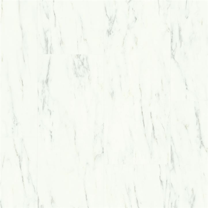 Вінілова підлога Quick-Step Ambient+ 33, Білий карарський мармур