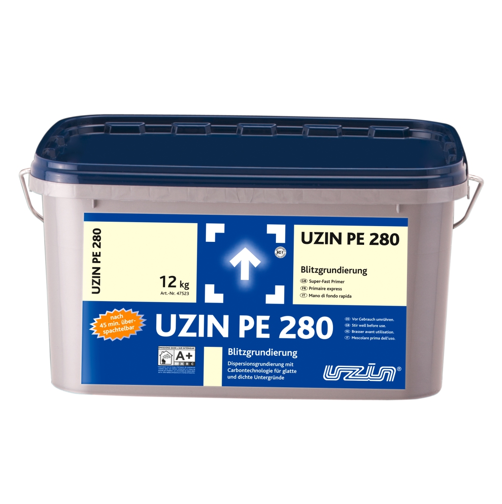 Грунтовка Uzin PE 280 дисперсійна з карбоновою технологією для гладких та щільних поверхонь (1 кг)