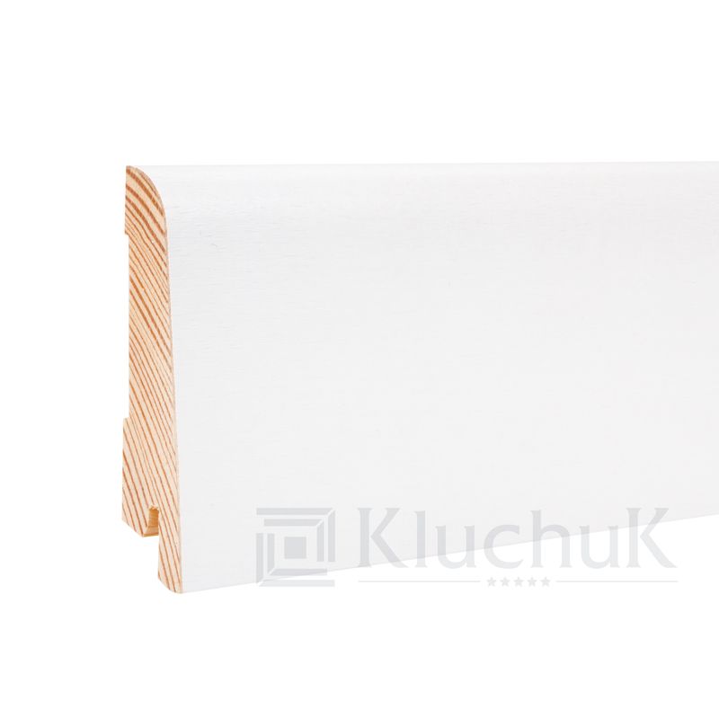 Плинтус Kluchuk WHITE PLINTH 60 Профиль Евро, 19х60х2200 мм
