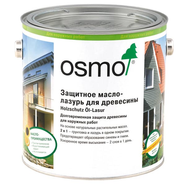 Масло-лазурь для наружных работ Osmo Holzschutz Öl-Lasur 708 (0,125 л) Тік