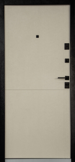 Вхідні двері Еліас 532.1 860 Ліва МДФ/МДФ в декорі: Термо бронзова шагрень/Вершковий браш