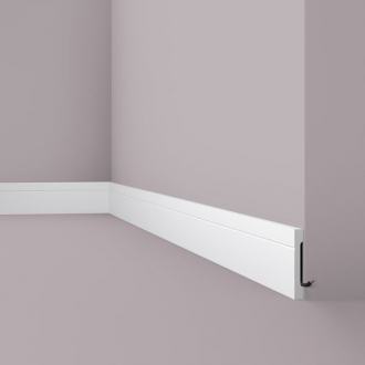 Плінтус NMC дюрополімерний FD2 WallStyl білий 110х15х2000 мм