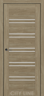 Міжкімнатні двері City Line Express ОSCAR Теренца Артвуд Сепія скло сатін