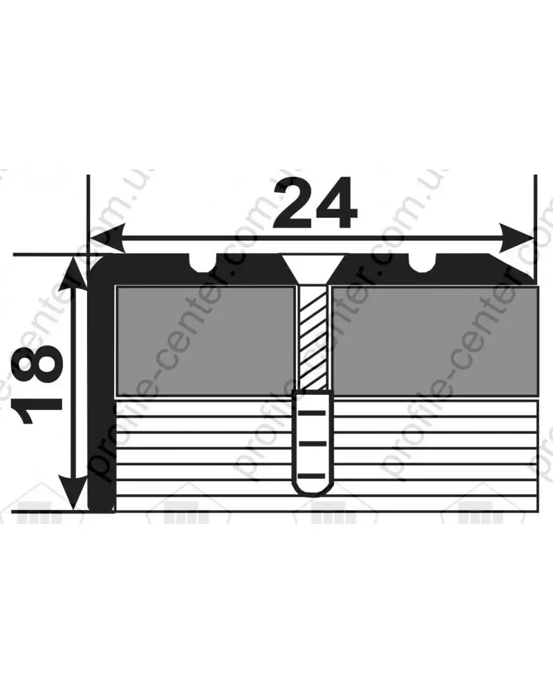 Профіль сходовий 25х20 мм 339 Мербау, 1,8 м, ламінація