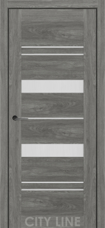 Міжкімнатні двері City Line Express ОSCAR Валента Артвуд Грей скло сатін