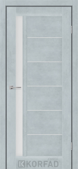 Міжкімнатні двері KORFAD EXPRESS Октавія Цемент Світлий скло сатін 800