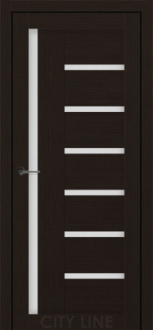 Міжкімнатні двері City Line Express Амадея 600 Венге Класик скло сатін