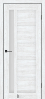 Міжкімнатні двері KFD Гранд 400 мм Бук Шале (PVC) скло Сатин
