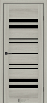 Міжкімнатні двері KFD Sonata Комфорт Шимо Пекан 700 мм Скло чорне