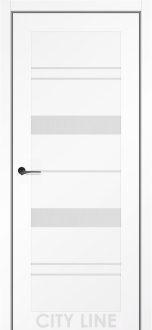 Міжкімнатні двері City Line Express ОSCAR 38мм Валента 600 Білий Діамант Еко-touch скло сатін