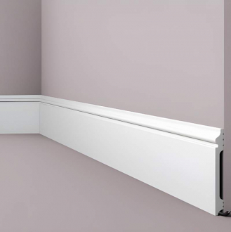 Плінтус NMC дюрополімерний FL14 WallStyl білий 140х15х2000 мм