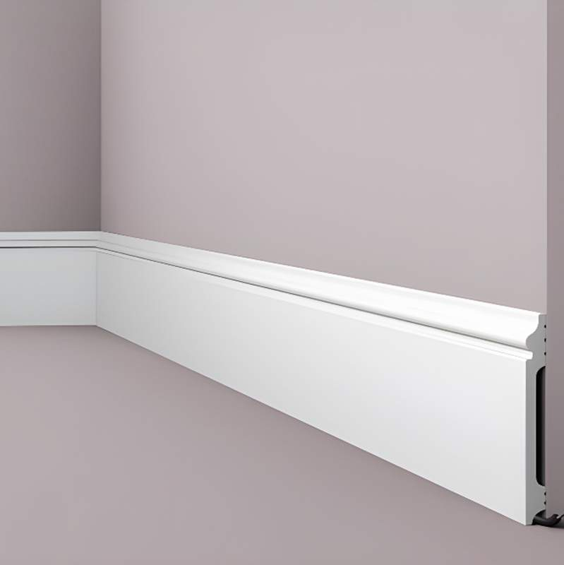 Плінтус NMC дюрополімерний FL14 WallStyl білий 140х15х2000 мм