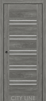 Міжкімнатні двері City Line Express ОSCAR Теренца Артвуд Грей скло сатін