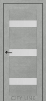 Міжкімнатні двері City Line Express ОSCAR Сорана Бетон Чикаго скло сатін