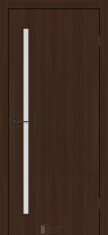 Міжкімнатні двері KFD Shield Лайн Глас-01 Шимо Шоколад 900 мм Скло сатін