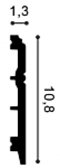 Плінтус гнучкий Orac Decor SX105F поліуретан, білий 13x108 мм, 2 м