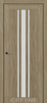 Міжкімнатні двері City Line Express ОSCAR Ардена Артвуд Сепія скло сатін