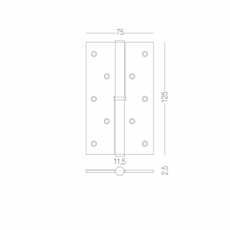 Завіса (петля) для дверей ліва LINDE H-120L SN Матовий нікель