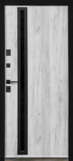 Вхідні двері Eліас Е16 960 Парва Метал/МДФ Дуб англійський/Крафт білий