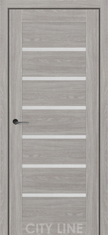 Міжкімнатні двері City Line Express ОSCAR 38мм Лівара 700 Дуб Гладстоун грей Еко-touch скло сатін