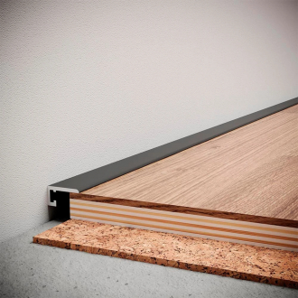 Профіль Мікро плінтус 6,5х12х2700 мм анодований чорний (NM10)