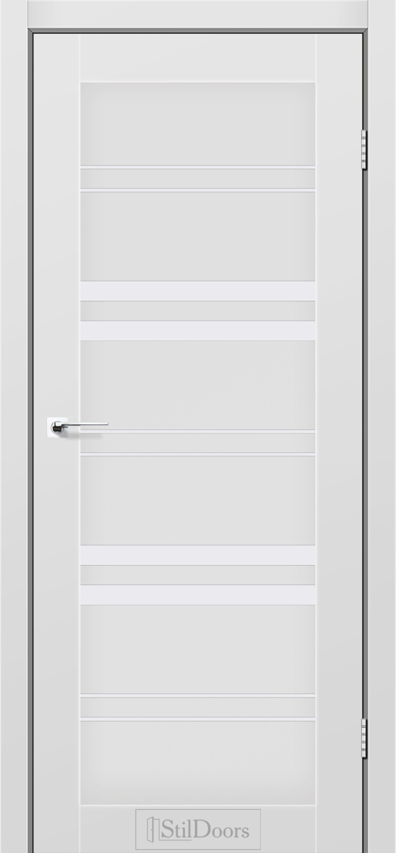 Міжкімнатні двері Stildoors Stil Словенія Сірий мат (ПП) скло Сатін 900 мм Стіл