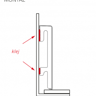 Плінтус Salag Bravo 80 мм Маренго плівка 80x16x2400 мм