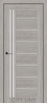 Міжкімнатні двері City Line Express ОSCAR 600 Оптіма Дуб Гладстоун грей скло сатін