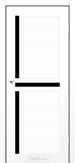 Міжкімнатні двері Stildoors Stil Вест Світле Дерево скло Чорне 400 мм Стіл