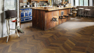 Паркетна дошка KAHRS CHEVRON Oak Chevron Dark Brown Oil