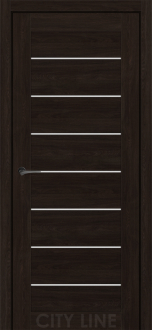 Міжкімнатні двері City Line Express ОSCAR 38мм Клінтон 800 Артвуд Шоколад Еко-touch скло сатін
