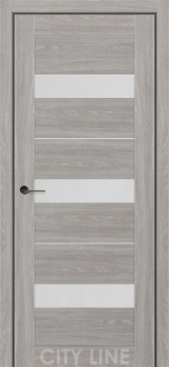 Міжкімнатні двері City Line Express ОSCAR 38мм Сорана 900 Дуб Гладстоун грей Еко-touch скло сатін