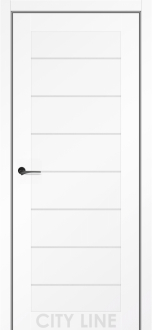 Міжкімнатні двері City Line Express ОSCAR 38мм Клінтон 700 Білий Діамант Еко-touch скло сатін