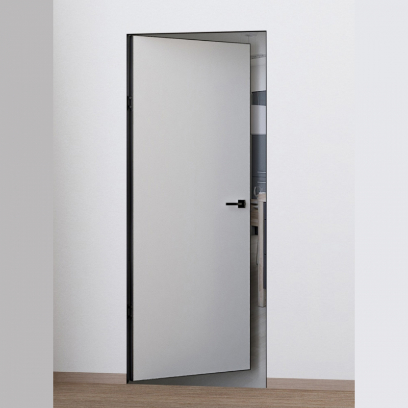 Двері прихованого монтажу Magic 600 мм INSIDE Внутрішнє відкривання 53 мм Торець Чорний Права