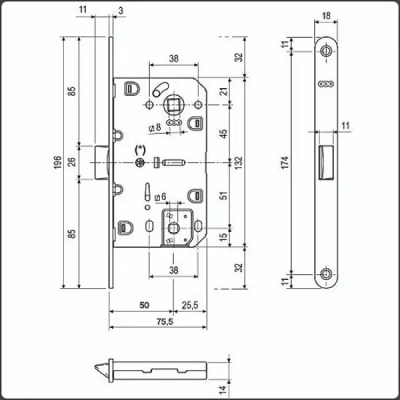 Механізм WC AGB Mediana Evolution 410 чорний