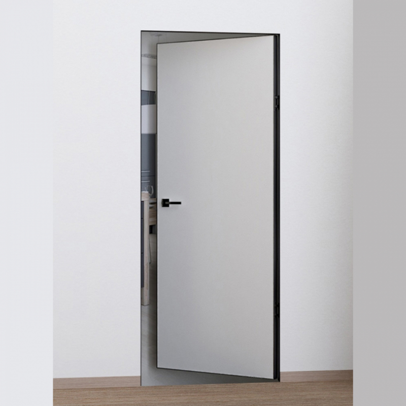 Двері прихованого монтажу Magic 600 мм INSIDE Внутрішнє відкривання 53 мм Торець Чорний Ліва