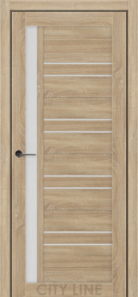 Міжкімнатні двері City Line Express Мілфорд 600 Дуб Дорато скло сатін