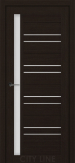 Міжкімнатні двері City Line Express Мілфорд 600 Венге Класик скло сатін