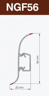 Плінтус Salag SG56 56 Дуб винний 22х58х2500 мм