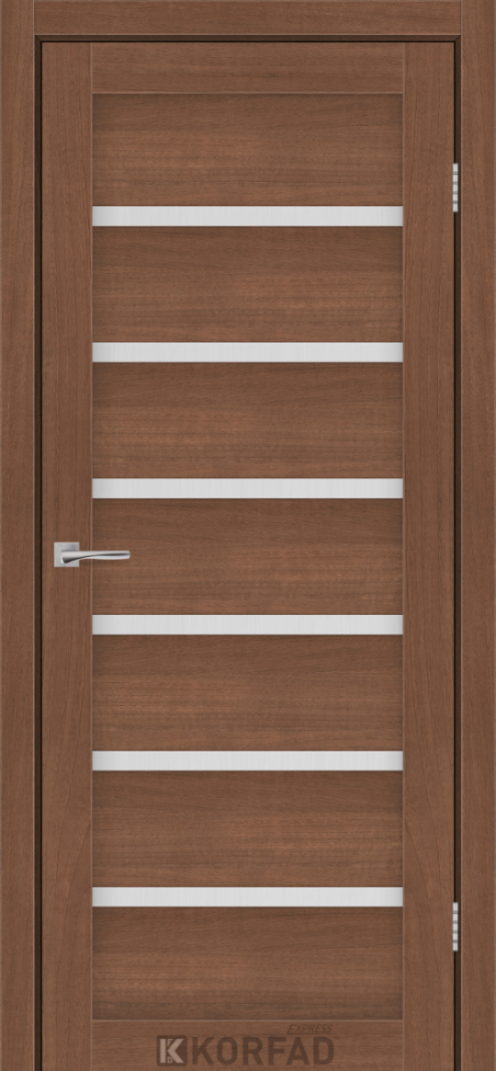Міжкімнатні двері Korfad Express Делмонт 38мм Вільха Гірська скло сатін 800