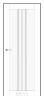 Міжкімнатні двері Stildoors АРМАНО Ясен Нордік скло Чорне 900 мм Solara