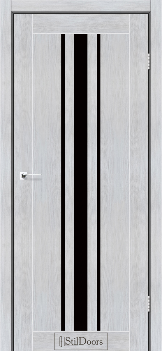 Міжкімнатні двері Stildoors Stil Арізона Світлий Бетон скло Чорне 400 мм Стіл