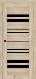 Міжкімнатні двері KFD Sonata Комфорт Дуб Звичайний 900 мм Скло чорне