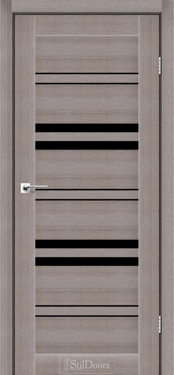 Міжкімнатні двері Stildoors Stil Словенія Трюфель скло Чорне 400 мм Стіл