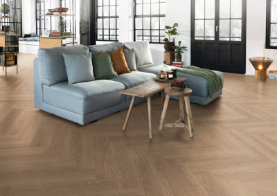 Ламінат Egger Herringbone 32/8 Дуб Баронія коричневий