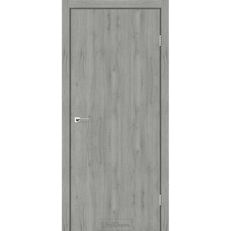 Міжкімнатні двері Stildoors Loft Лофт 600 Дуб Платина, чорний матовий торець