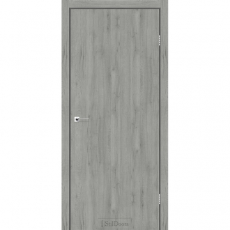 Міжкімнатні двері Stildoors Loft Лофт 800 Дуб Платина, чорний матовий торець